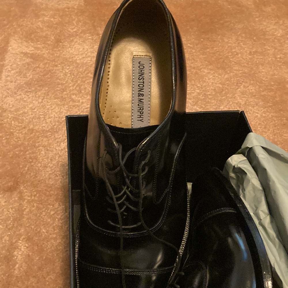 Johnston&Murphy/Good Condition/ Worn Once/ Melton Black/ Size 11D